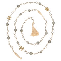 Chanel Champagne Metal Tie Necklace, 2012