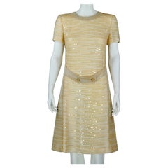 Chanel champagne sequins dress F/W 2001  FR 40