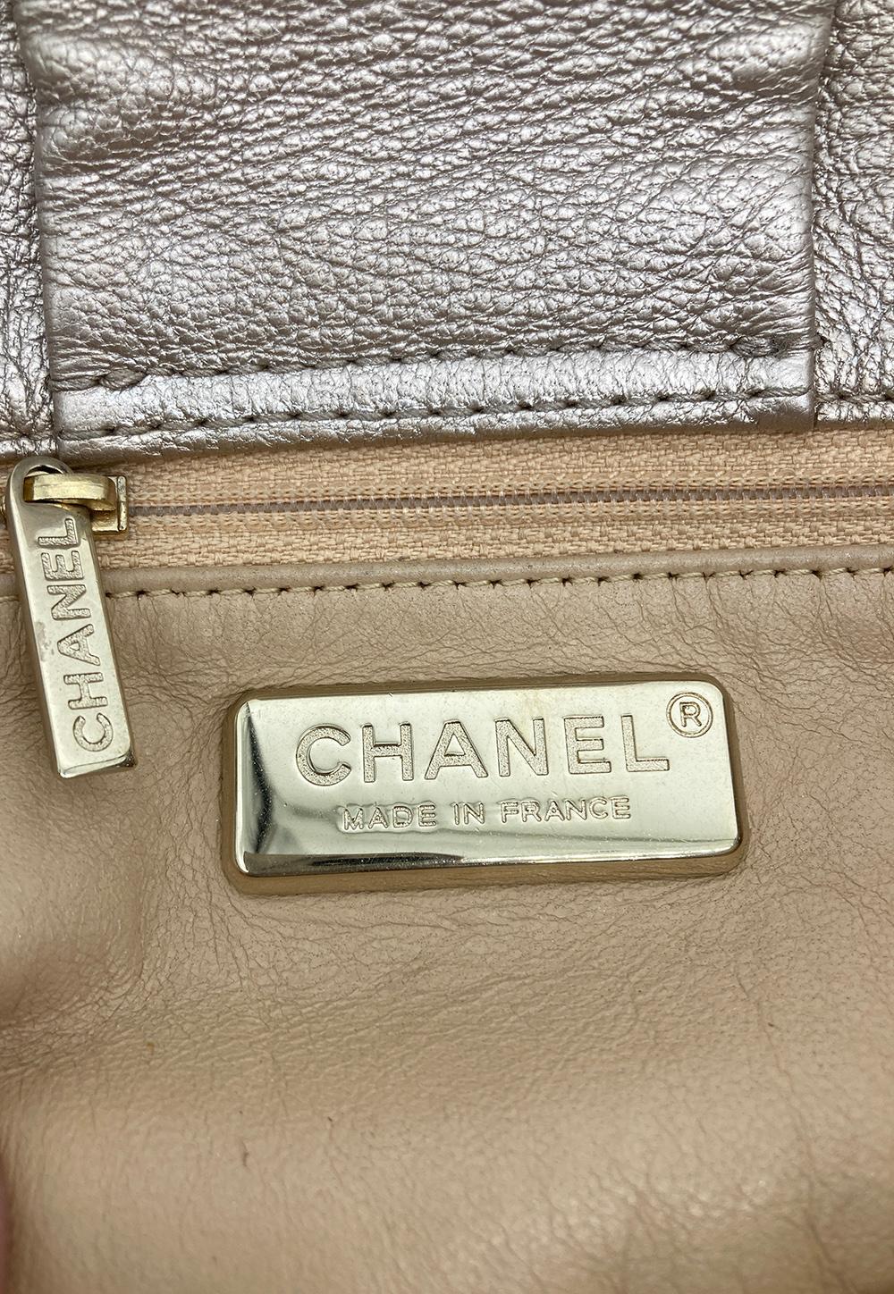 Chanel Champagne Timeless Accordion Flap Bag For Sale 3
