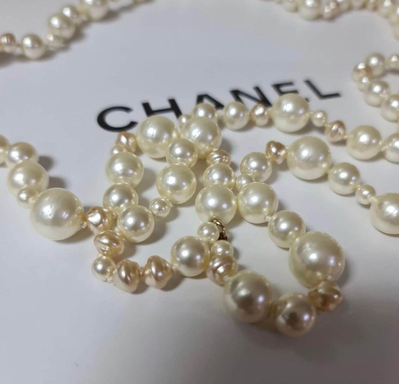 Chanel Chanel 10a Faux Pearl Cc Logo Belt Necklace 2