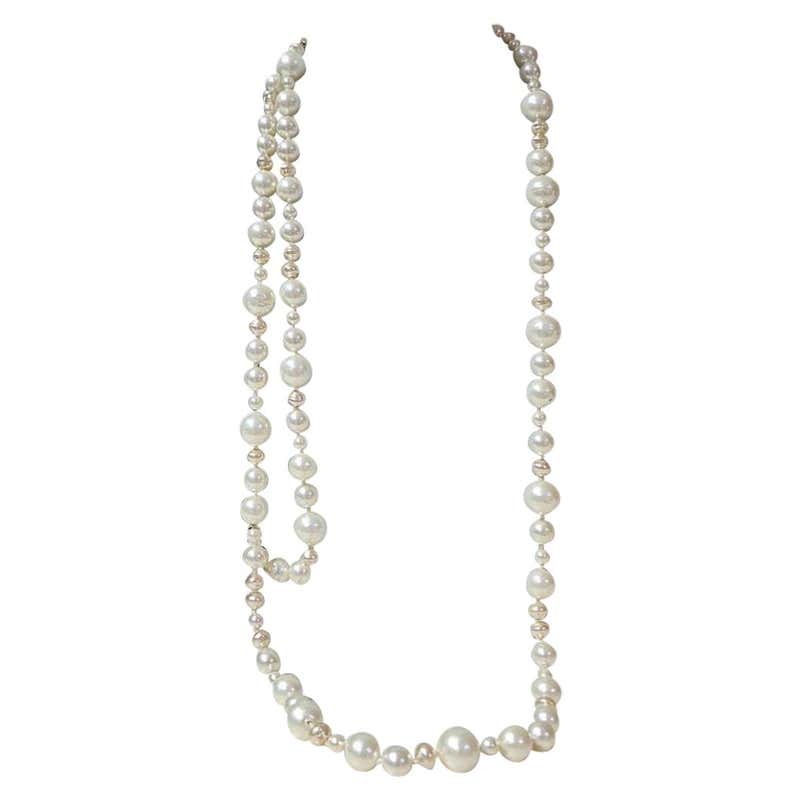 Chanel Pearl Diamond Bow Necklace at 1stDibs | chanel bow necklace ...