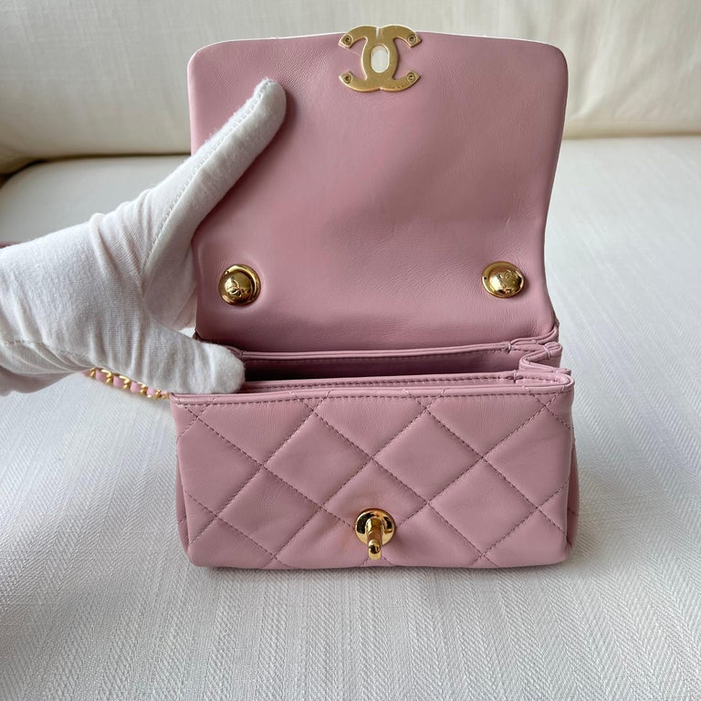 Chanel Chanel 22A Mini Flap Bag In Pink With Gold Hardware 2022