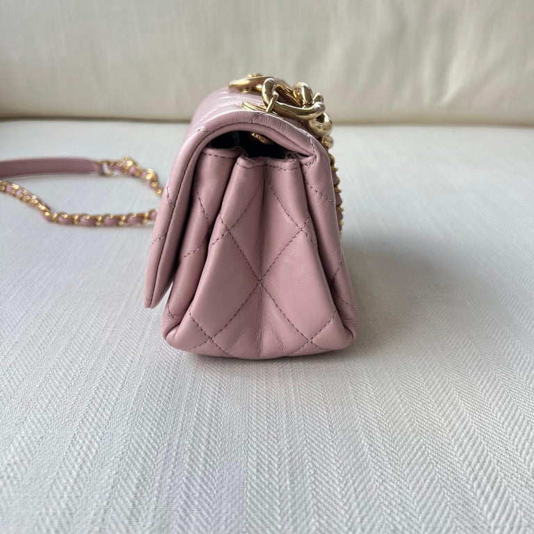 Chanel Chanel 22A Mini Flap Bag In Pink With Gold Hardware 2022 at