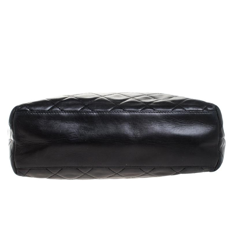Chanel Black Quilted Leather Vintage Shoulder Bag 7