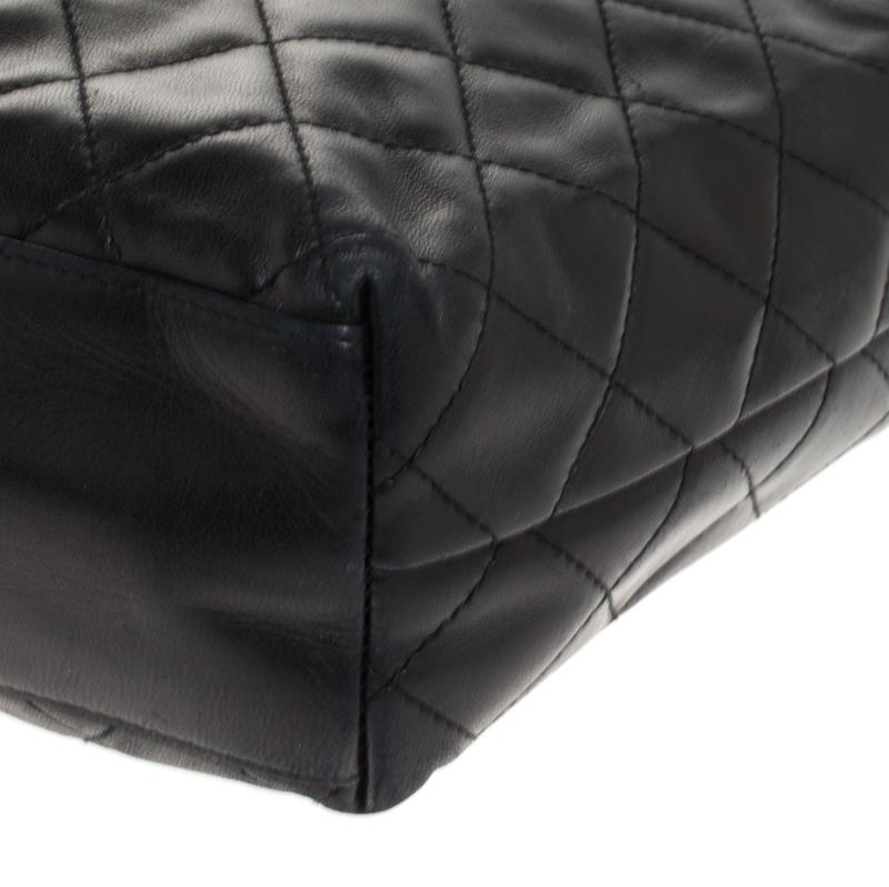 Chanel Black Quilted Leather Vintage Shoulder Bag 3