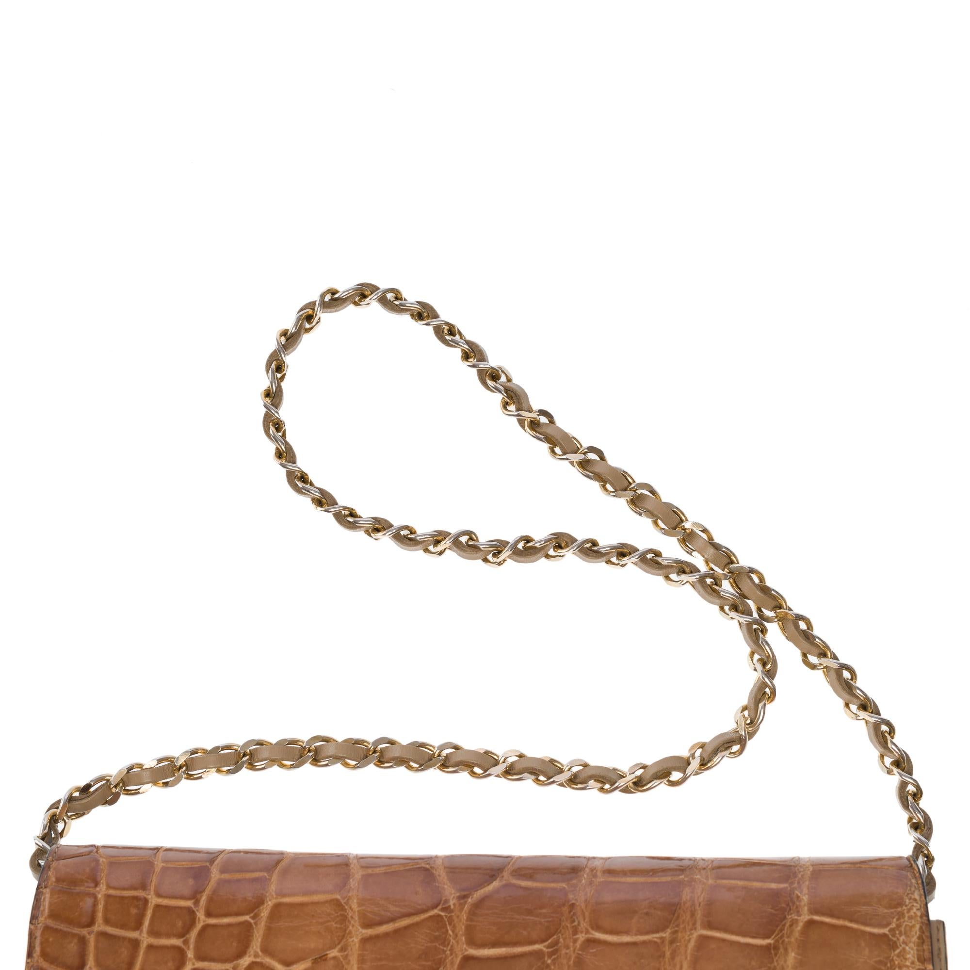 Chanel Chanel Full Flap shoulder bag in beige Alligator, GCHW 5