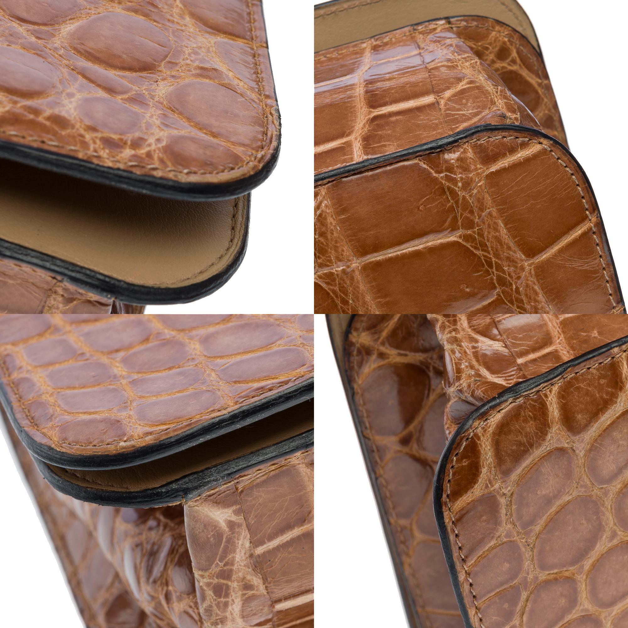 Chanel Chanel Full Flap shoulder bag in beige Alligator, GCHW 7