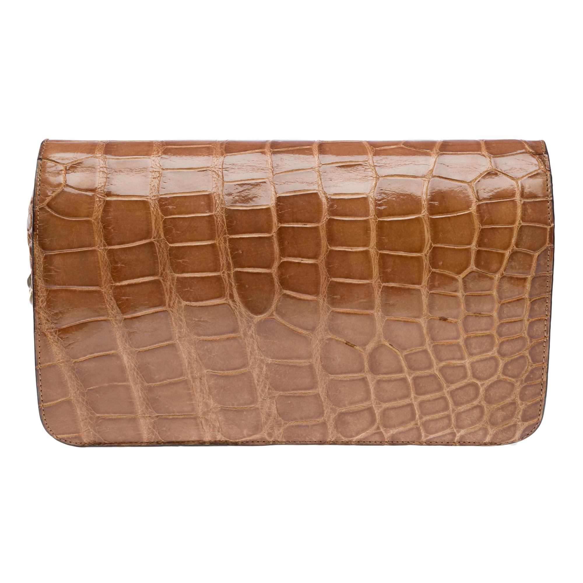 Women's Chanel Chanel Full Flap shoulder bag in beige Alligator, GCHW