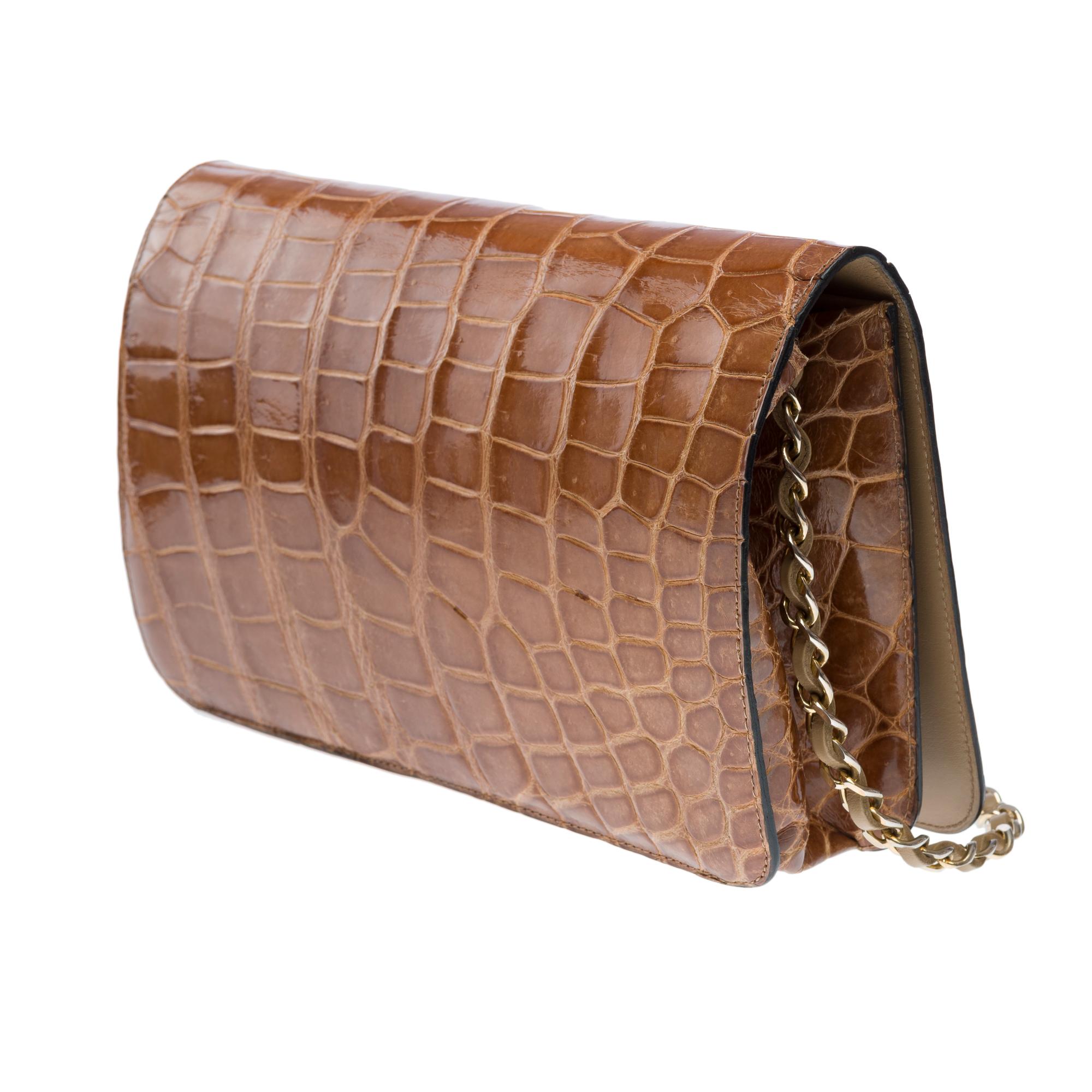 Chanel Chanel Full Flap shoulder bag in beige Alligator, GCHW 2