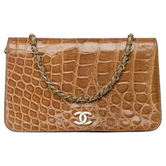 Chanel Chanel Full Flap shoulder bag in beige Alligator, GCHW