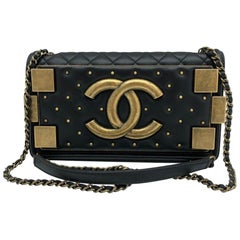 Chanel Chanel Lego Boy Brick Bag Black Leather