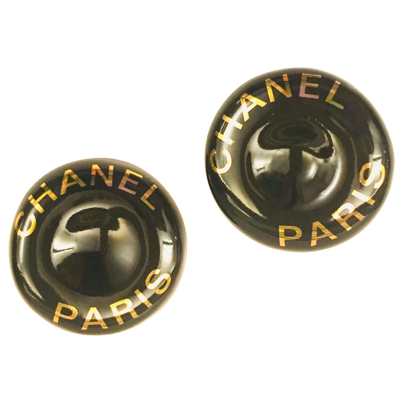 Chanel  “Chanel Paris” clip on earrings 