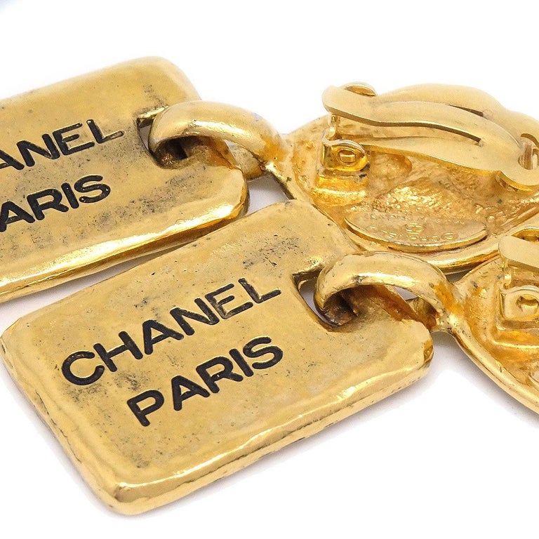 Chanel Nude Logo Earrings