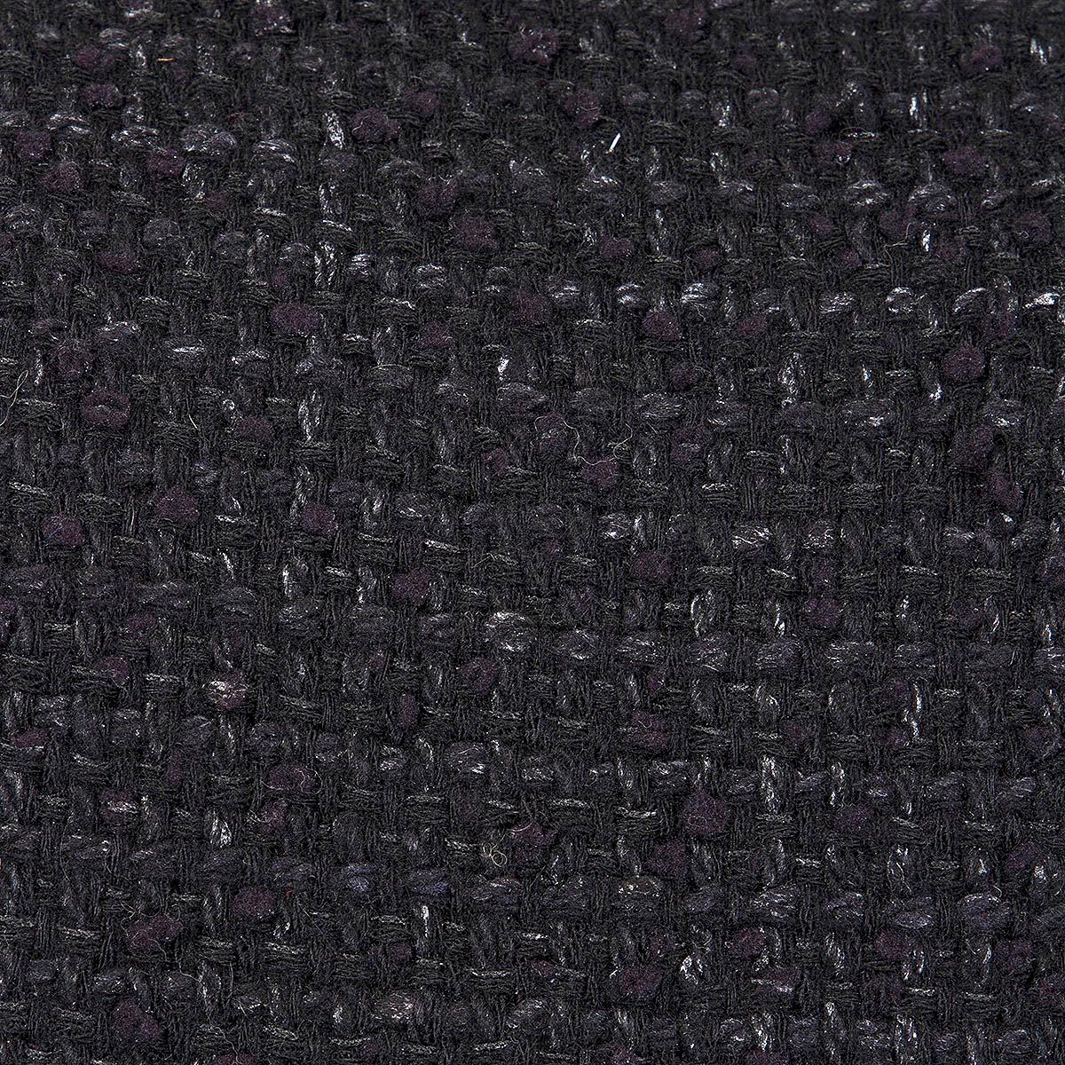 CHANEL charcoal grey wool 2010 CAP SLEEVE TWEED Shirt 38 S 2