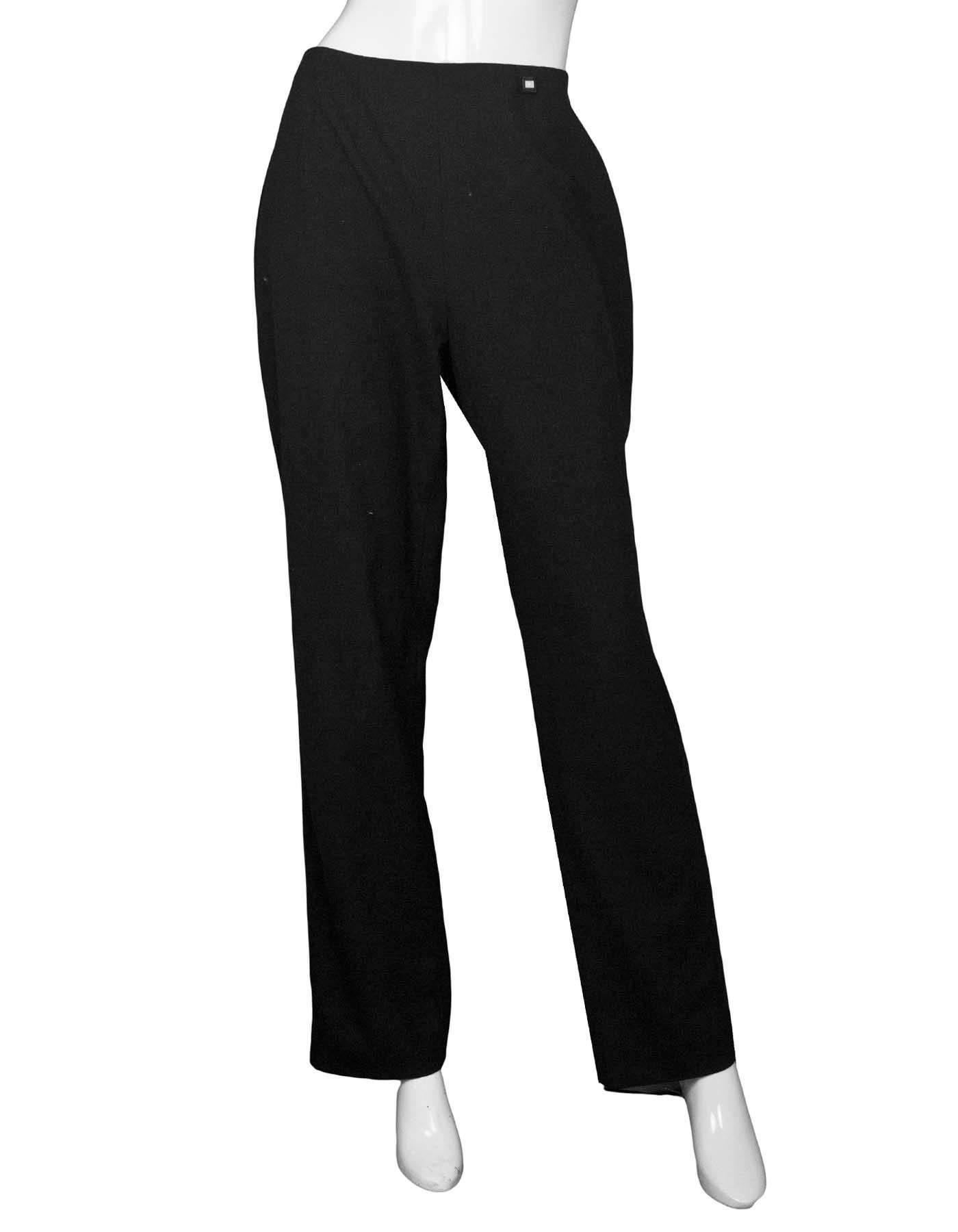 Black Chanel Charcoal Wool Pants Sz FR42