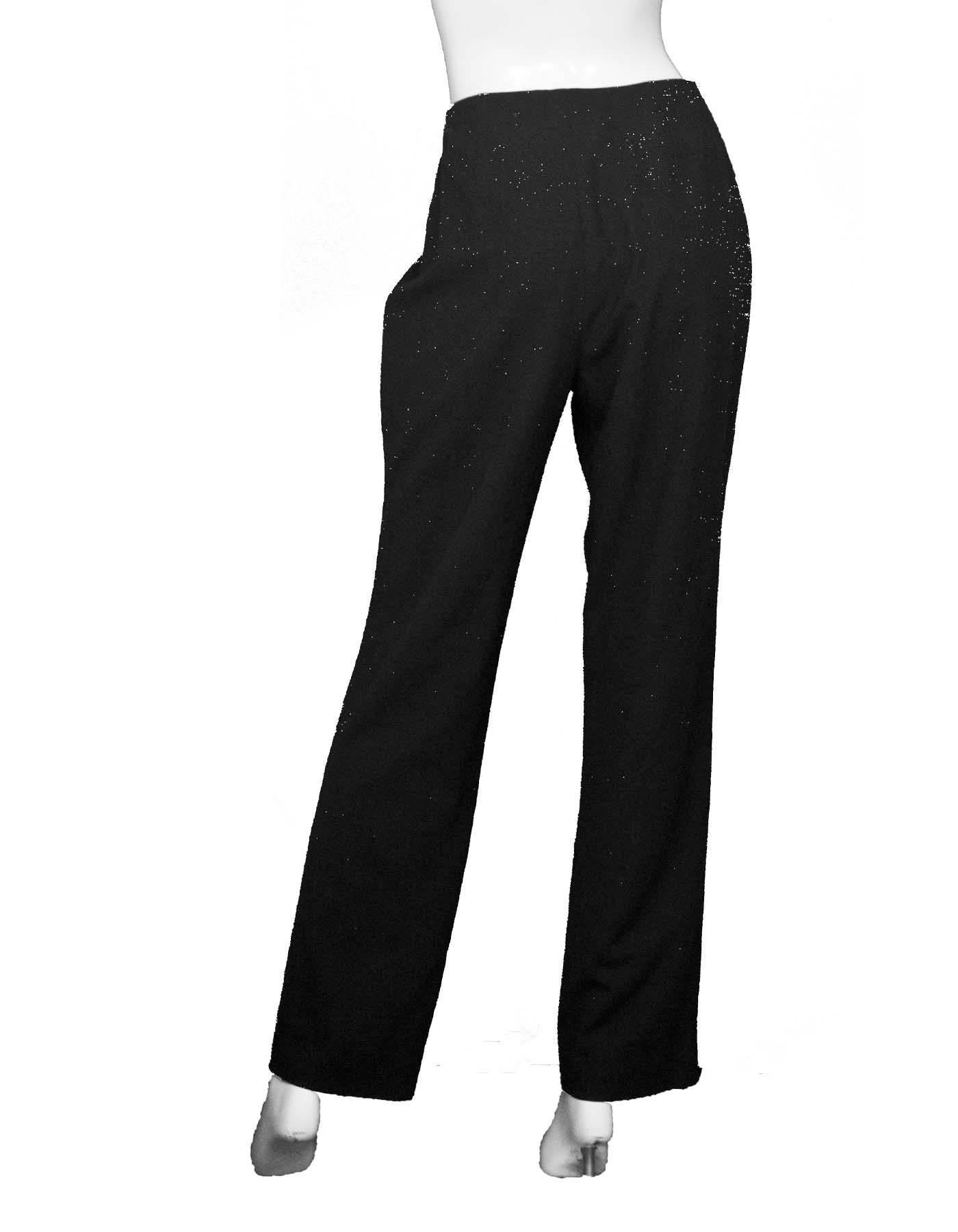Chanel Charcoal Wool Pants Sz FR42 In Excellent Condition In New York, NY