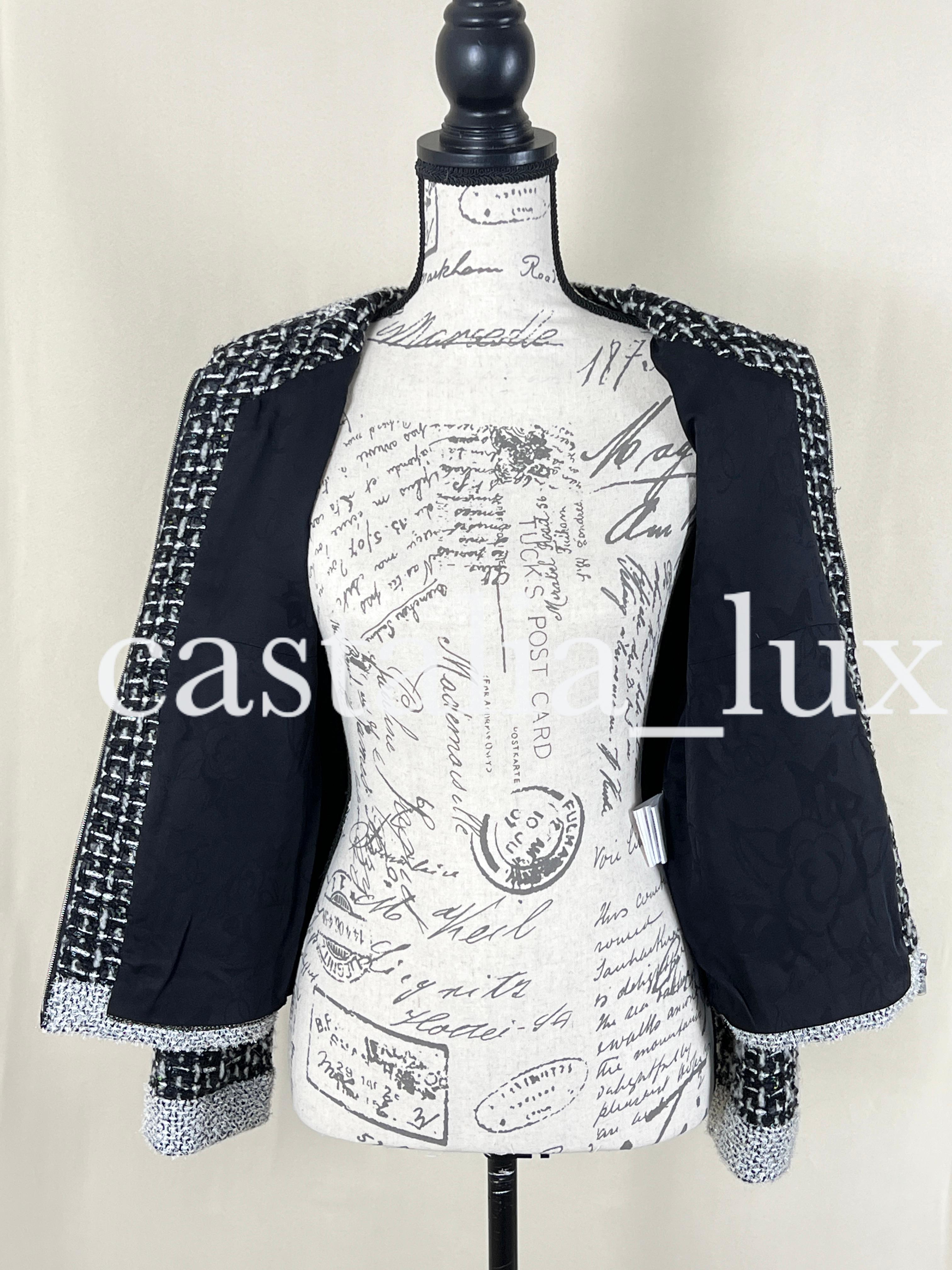 Chanel Charlotte Groeneveld New Black Lesage Tweed Jacket 7