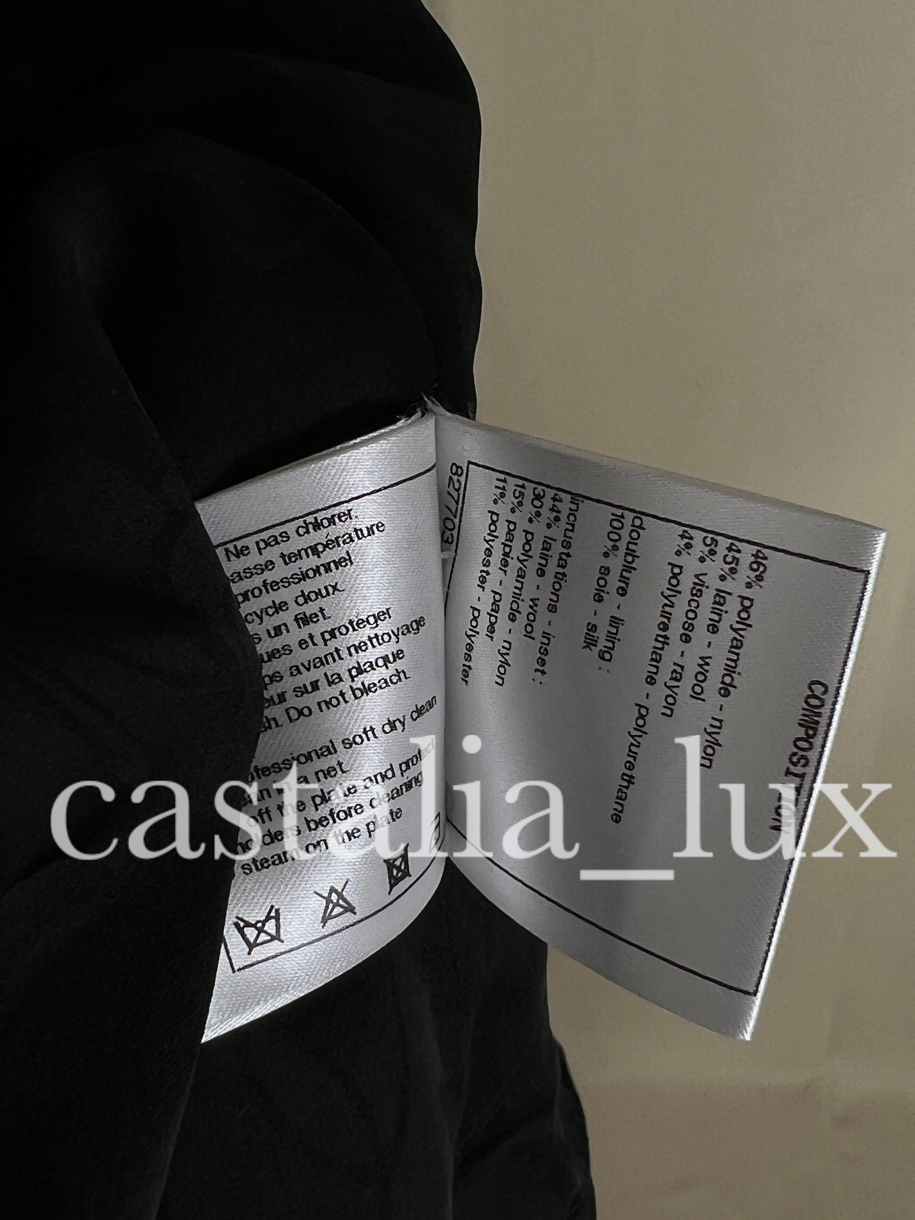 Chanel Charlotte Groeneveld New Black Lesage Tweed Jacket 10