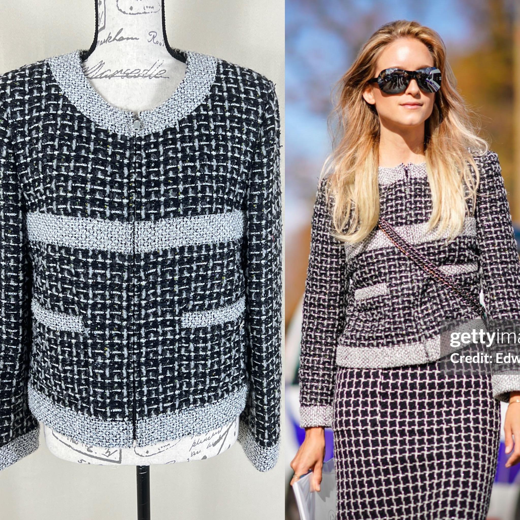 Chanel Charlotte Groeneveld New Black Lesage Tweed Jacket In New Condition In Dubai, AE