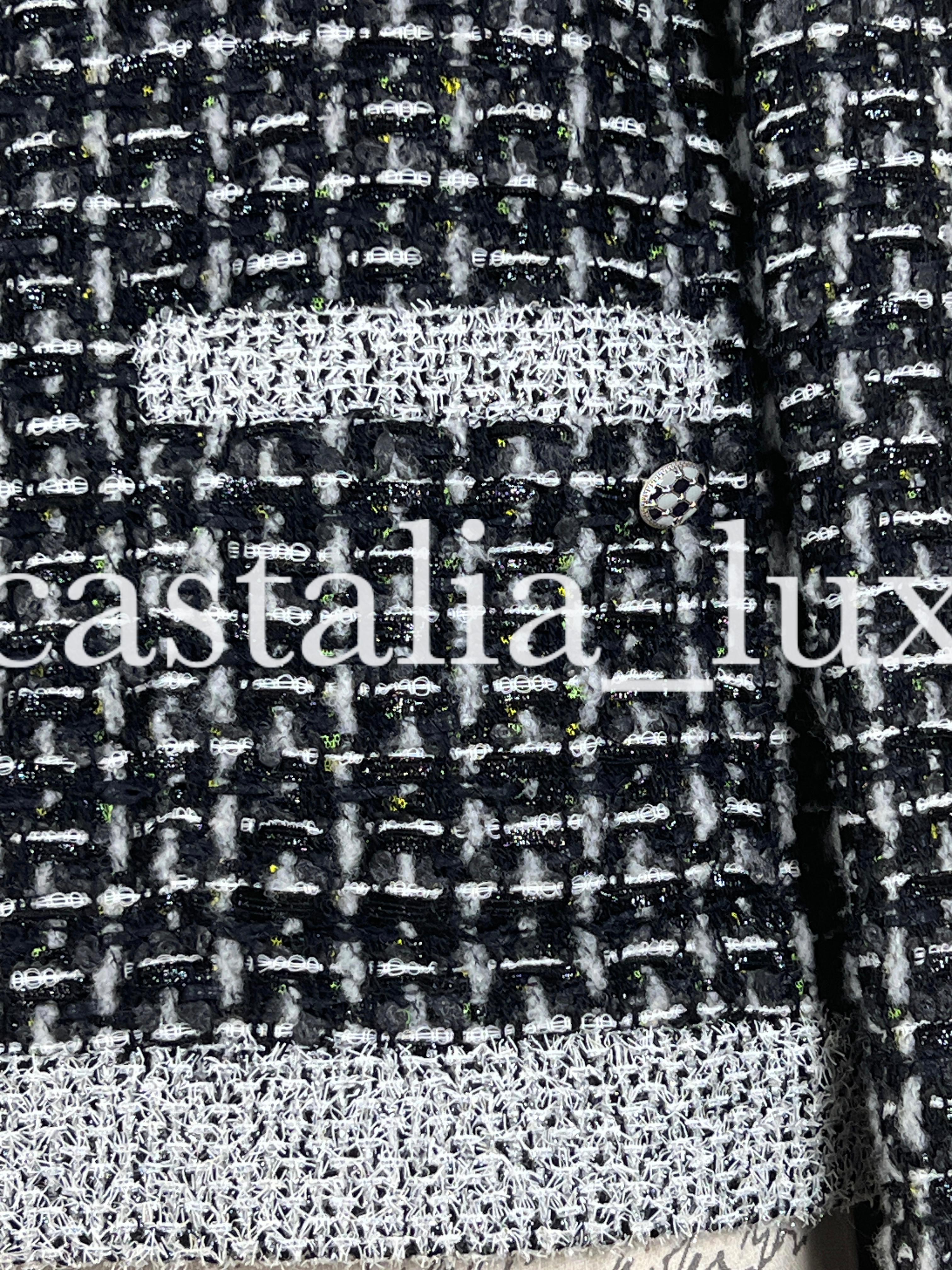 Chanel Charlotte Groeneveld New Black Lesage Tweed Jacket For Sale 1