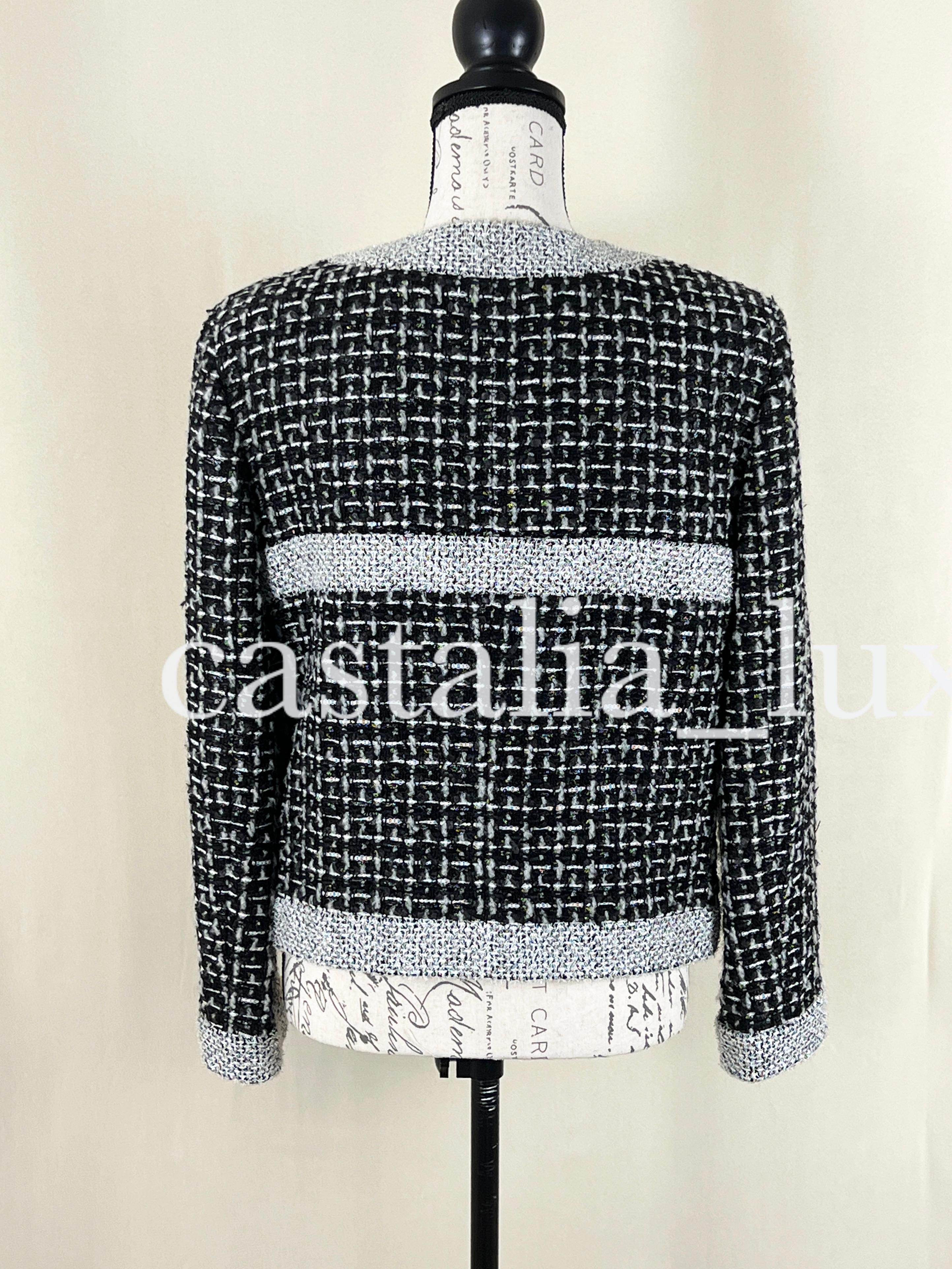 Chanel Charlotte Groeneveld New Black Lesage Tweed Jacket For Sale 5