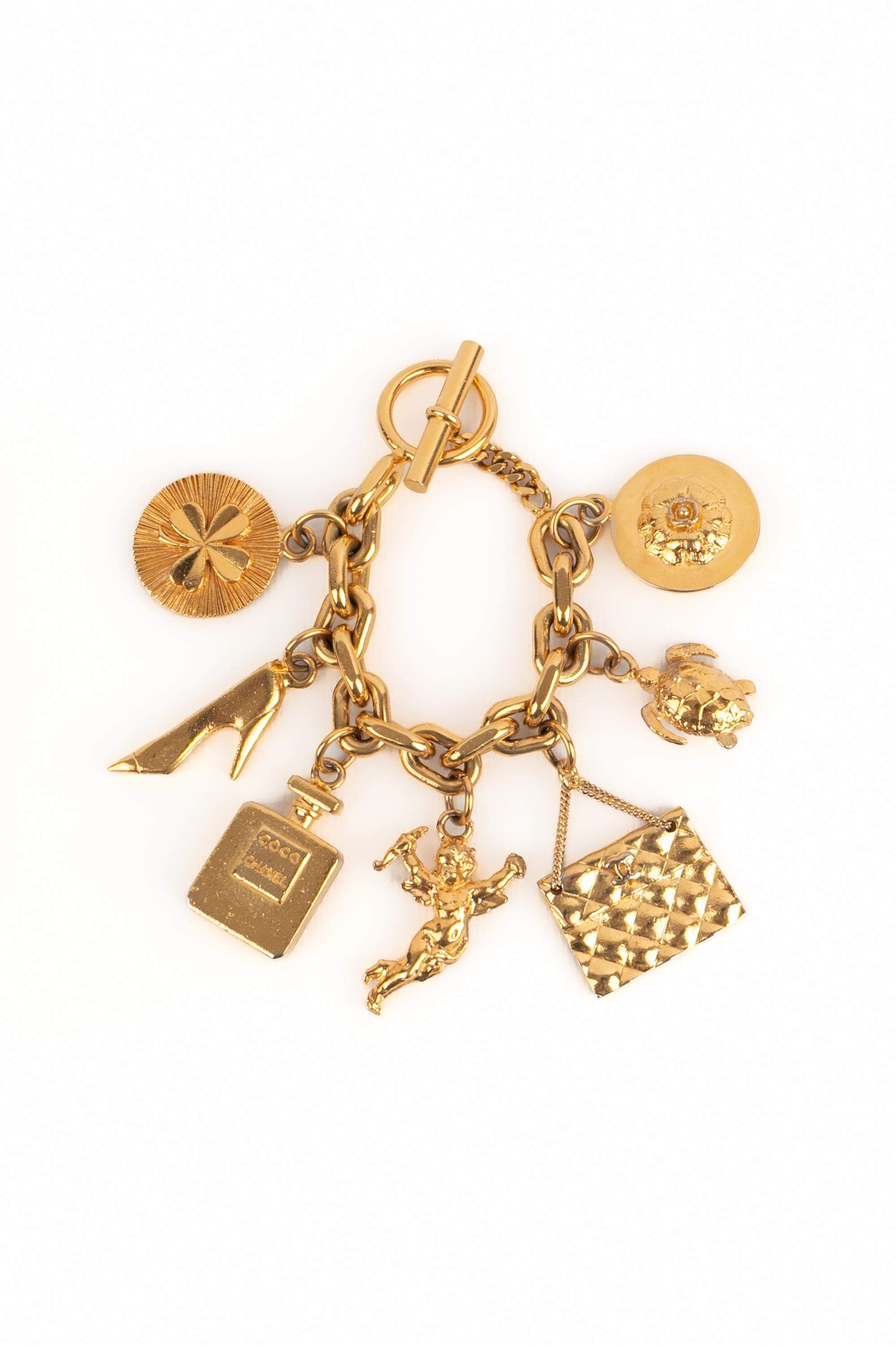 Chanel charm bracelet In Excellent Condition For Sale In SAINT-OUEN-SUR-SEINE, FR