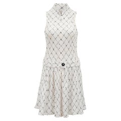 Chanel check tweed dress Cream