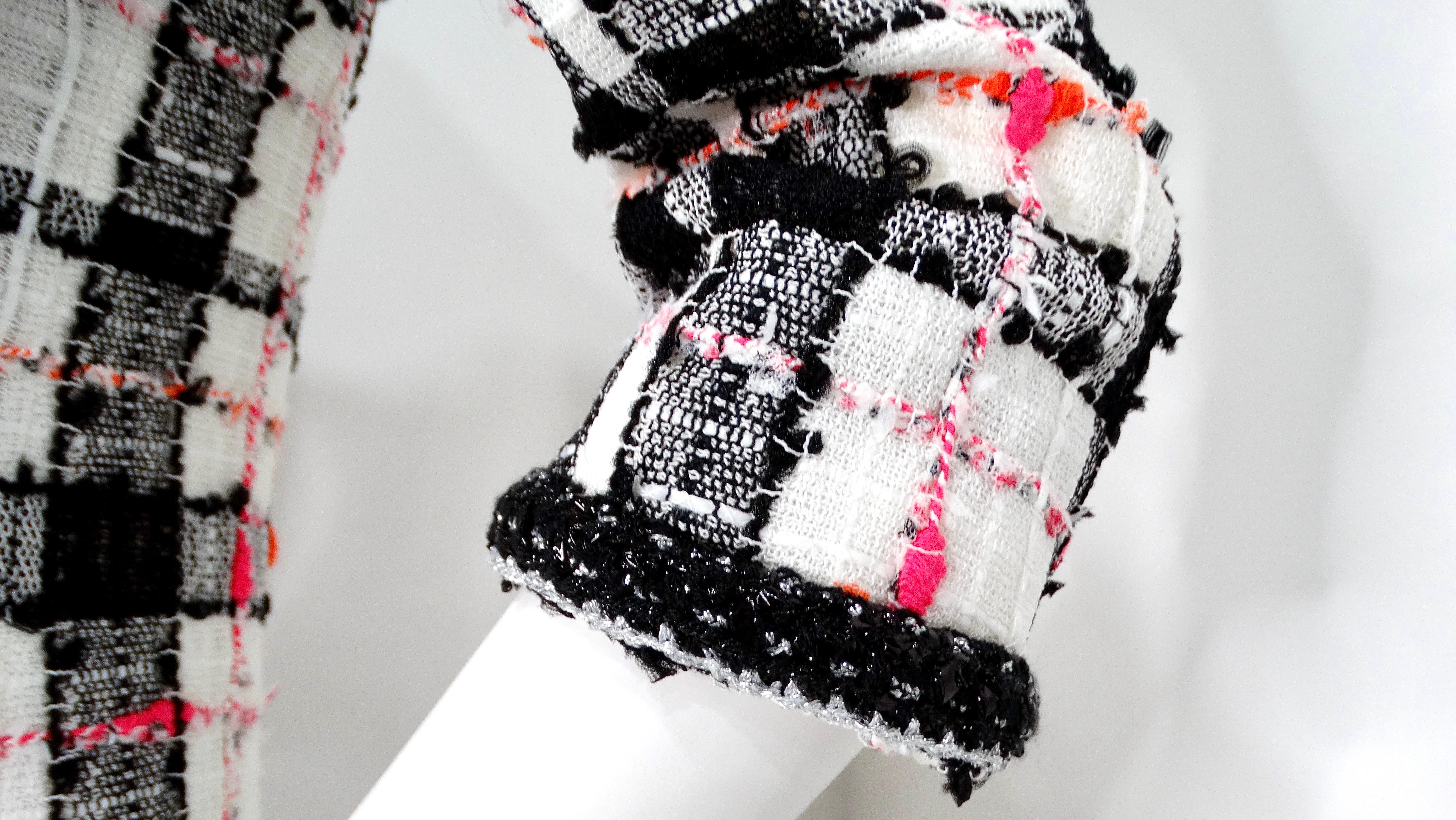 da uomo o donna Chanel Giacca doppiopetto a scacchi in bouclè di tweed Tumpsuit 2020 in vendita