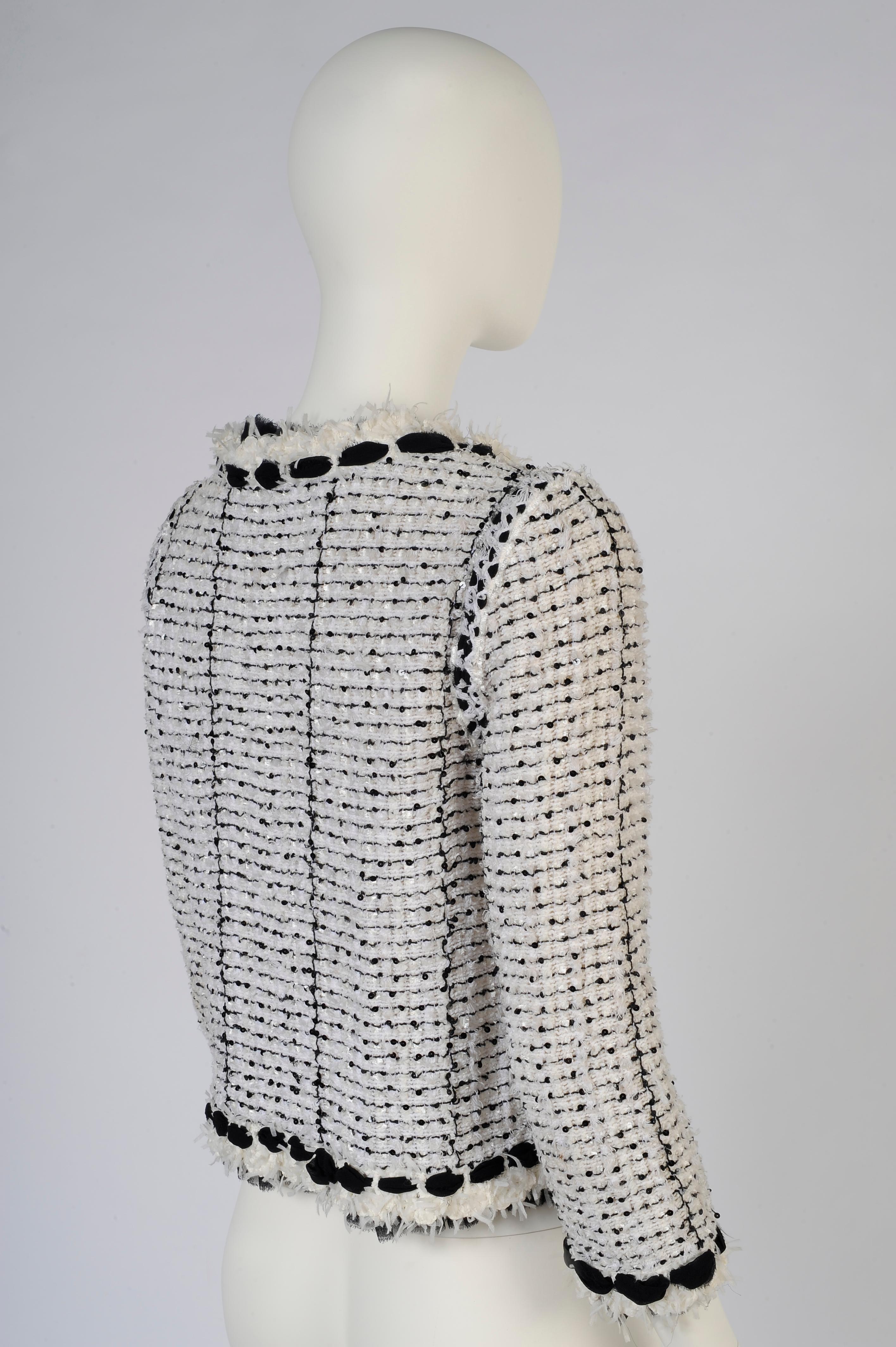 Chanel Chenille & Sequins Fringe Jacket 2