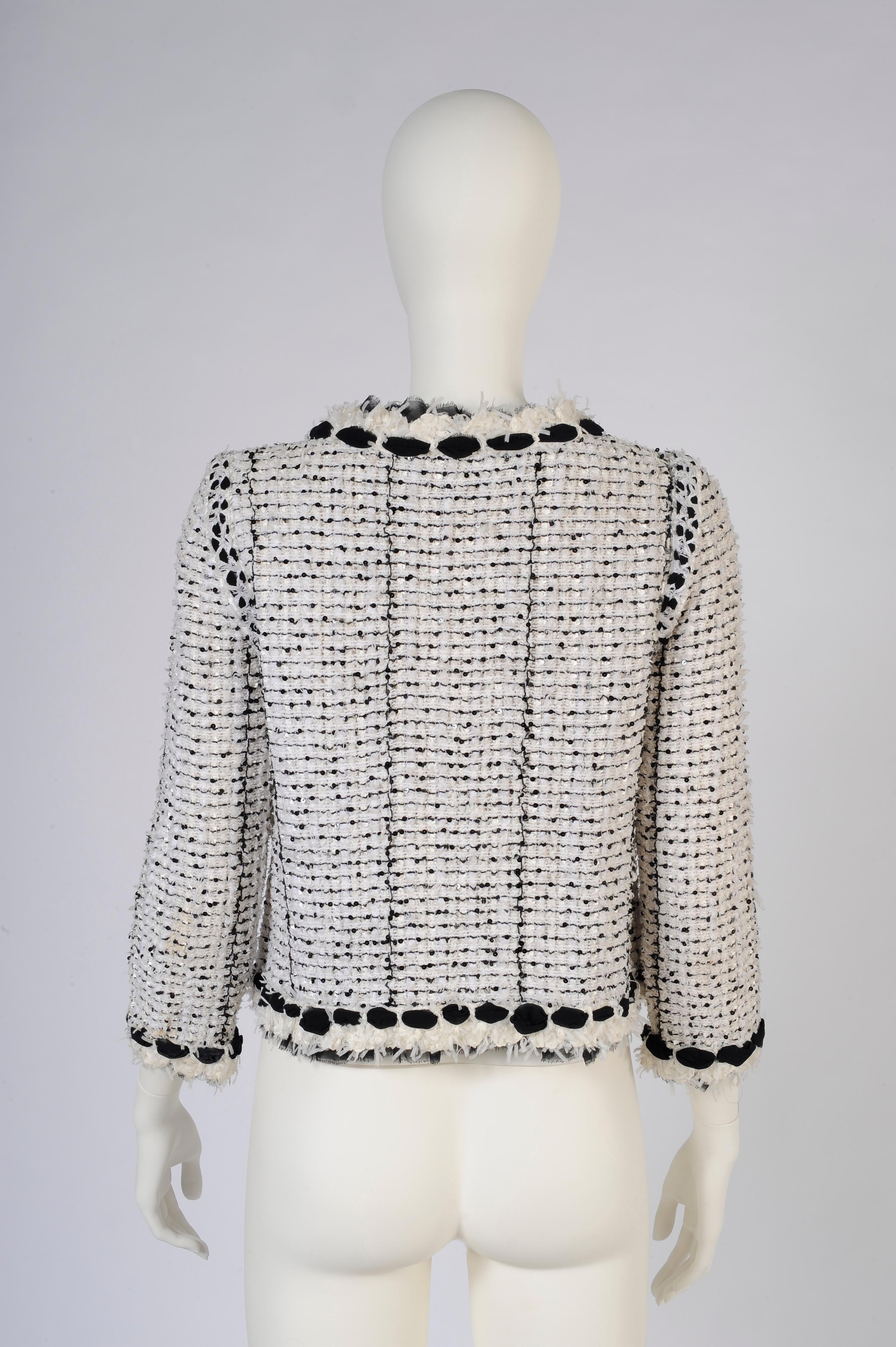 Chanel Chenille & Sequins Fringe Jacket 3