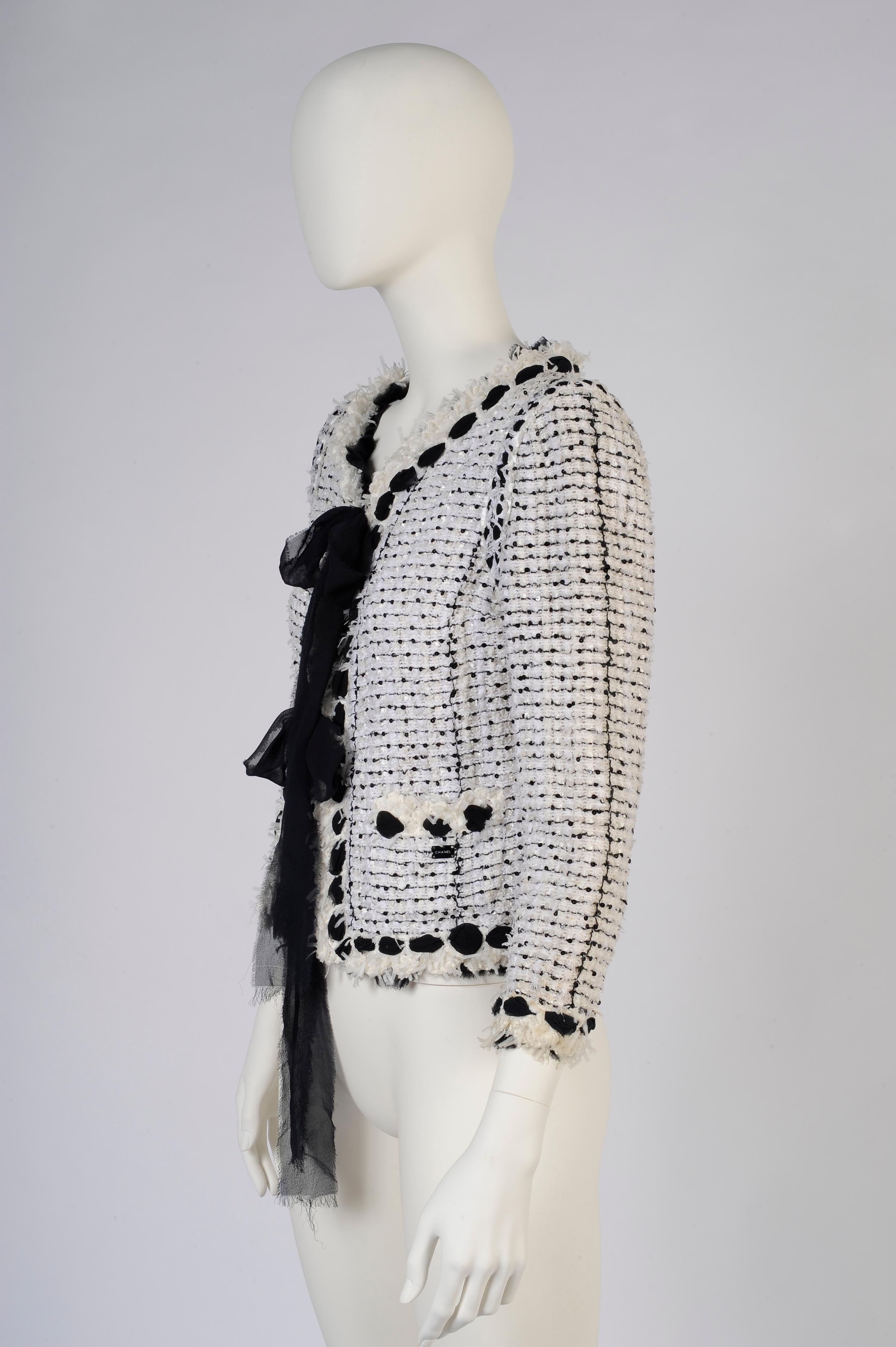 Chanel Chenille & Sequins Fringe Jacket 5