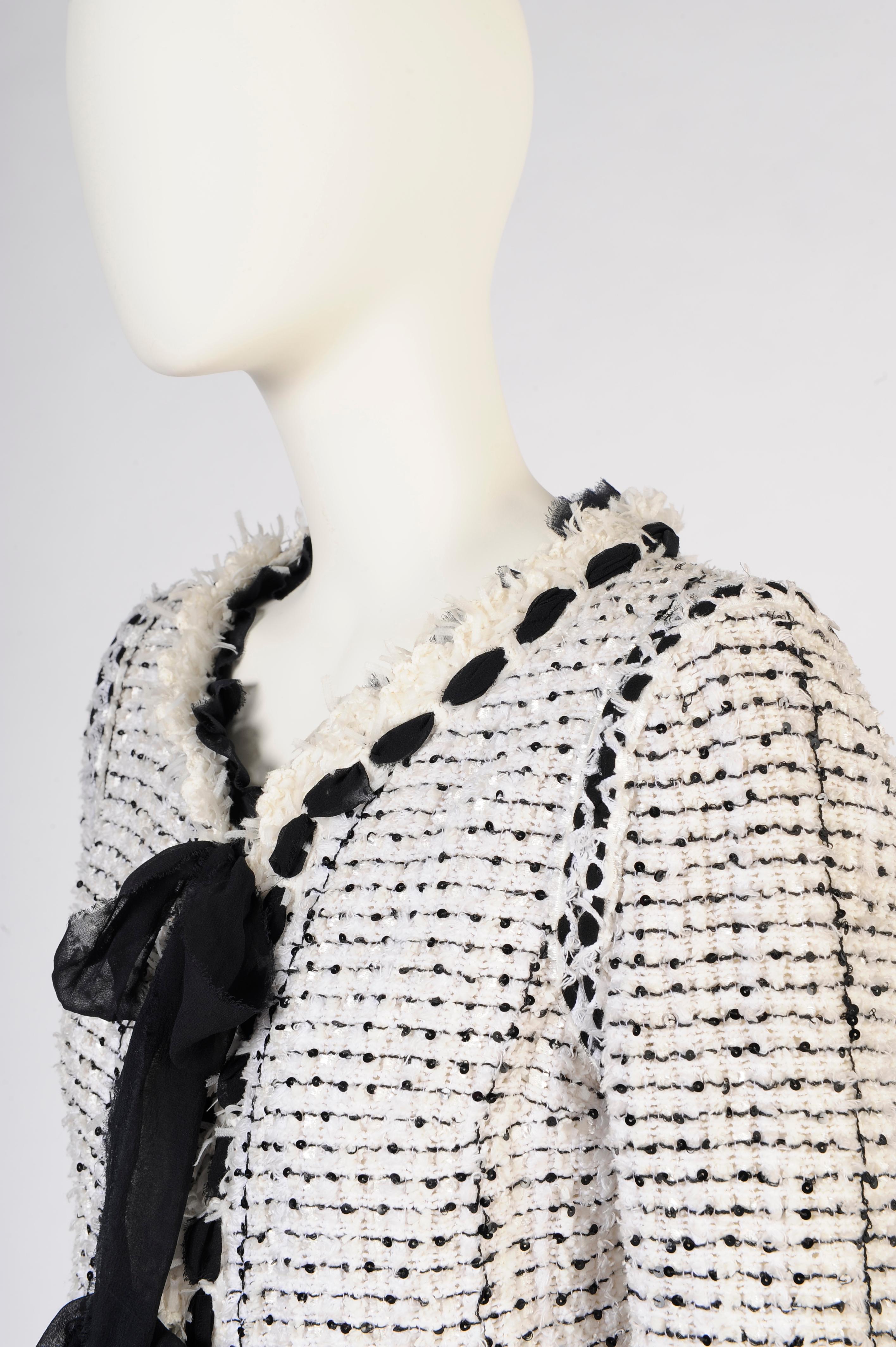 Chanel Chenille & Sequins Fringe Jacket 6