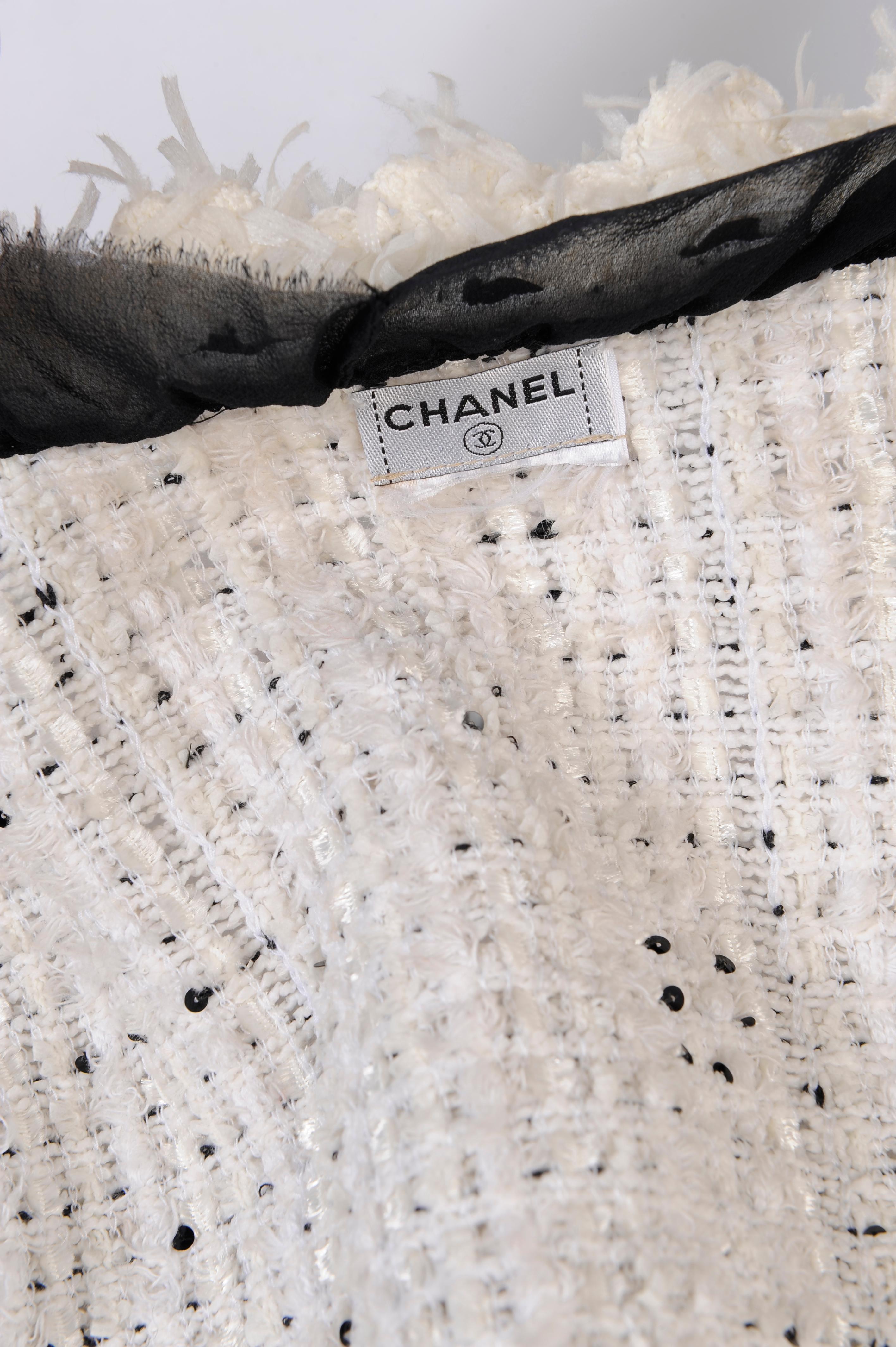 Chanel Chenille & Sequins Fringe Jacket 10