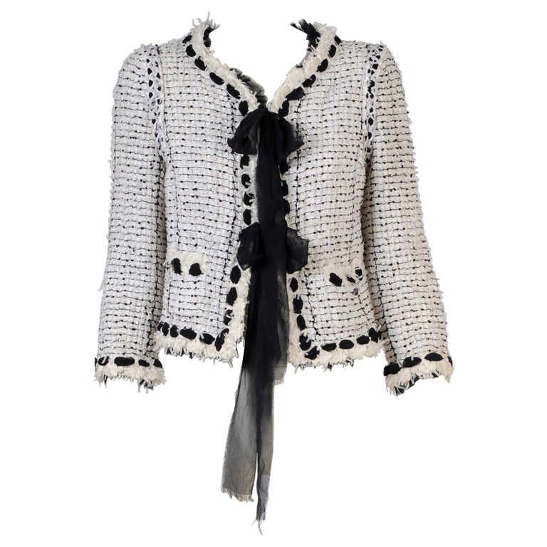 Chanel Chenille and Sequins Fringe Jacket at 1stDibs | sequin fringe jacket
