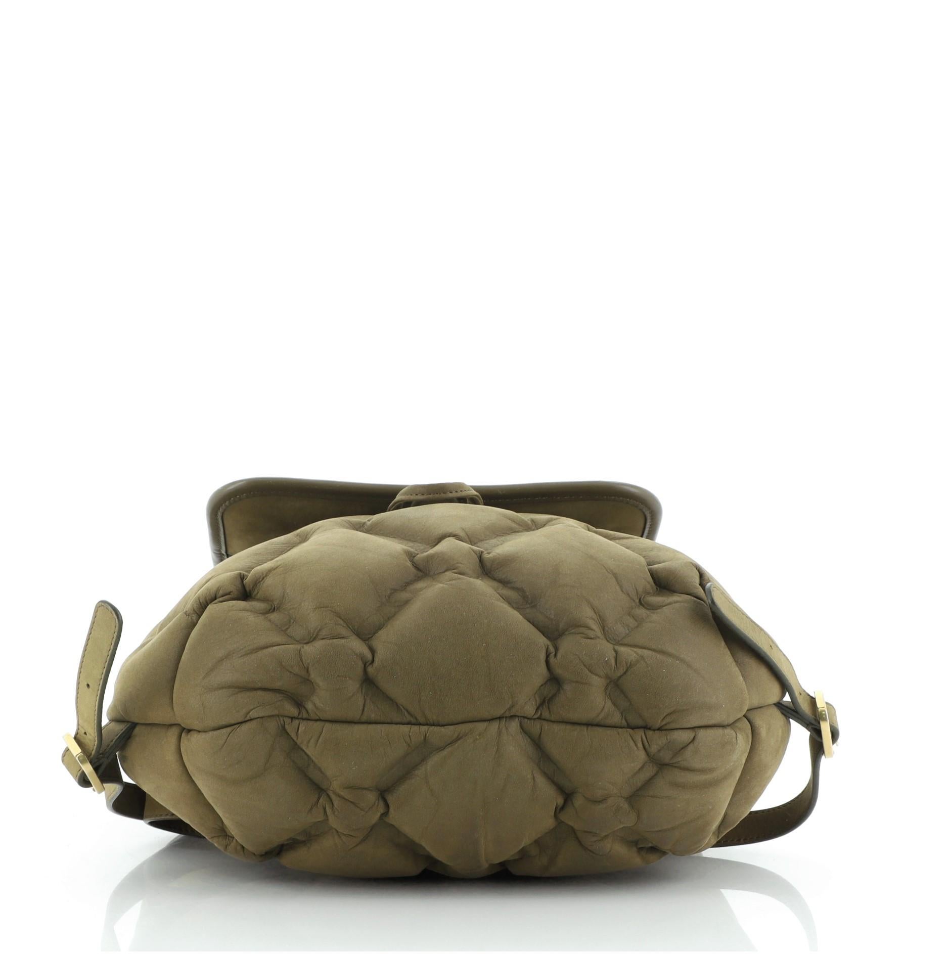 Brown Chanel Chesterfield Backpack Iridescent Calfskin Medium