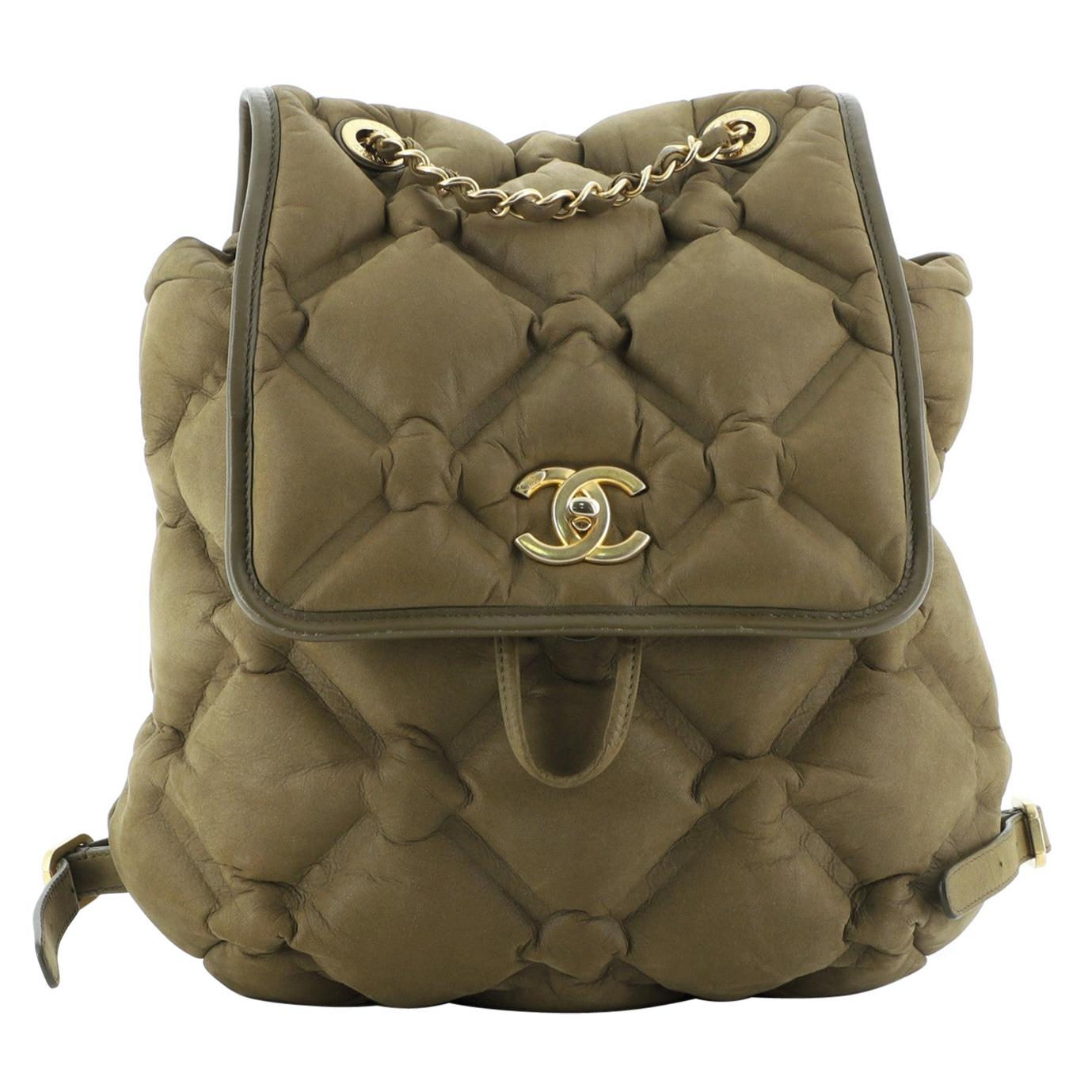 Chanel Chesterfield Flap Bag Quilted Iridescent Calfskin Jumbo