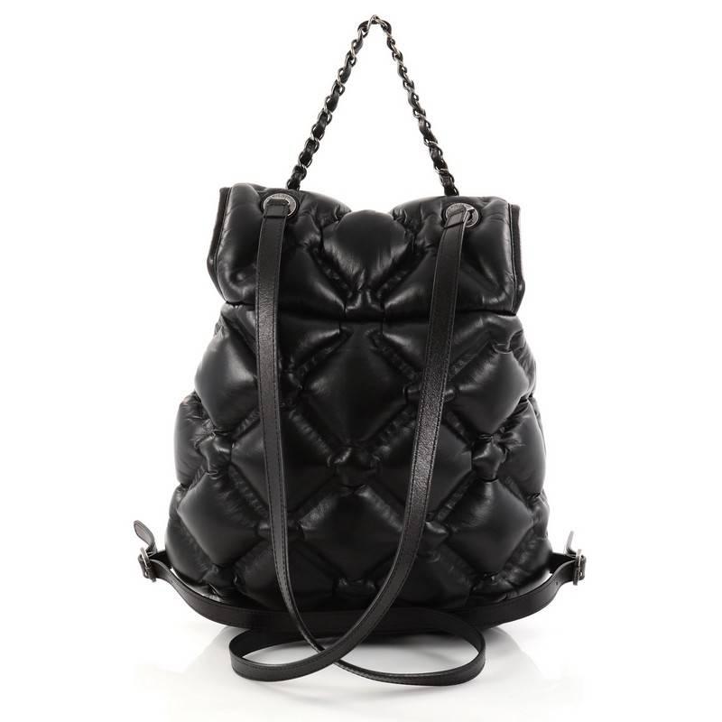 Chanel Chesterfield Backpack Quilted Calfskin Medium In Good Condition In NY, NY
