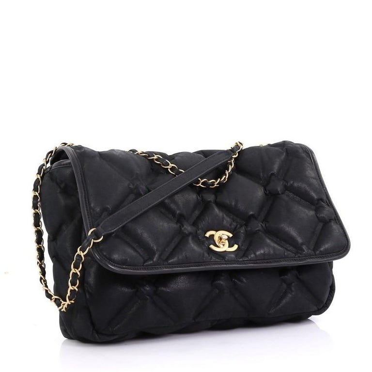 Sold at Auction: Chanel Jumbo Chesterfield Puffer Leather Flap Bag
