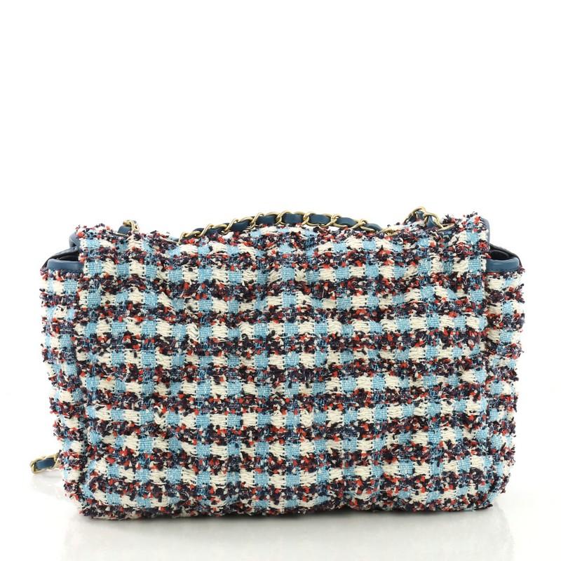Chanel Chesterfield Flap Bag Tweed Maxi In Good Condition In NY, NY