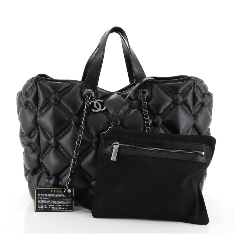 Chanel Chesterfield Shopping Tote Quilted Leather Large at 1stDibs