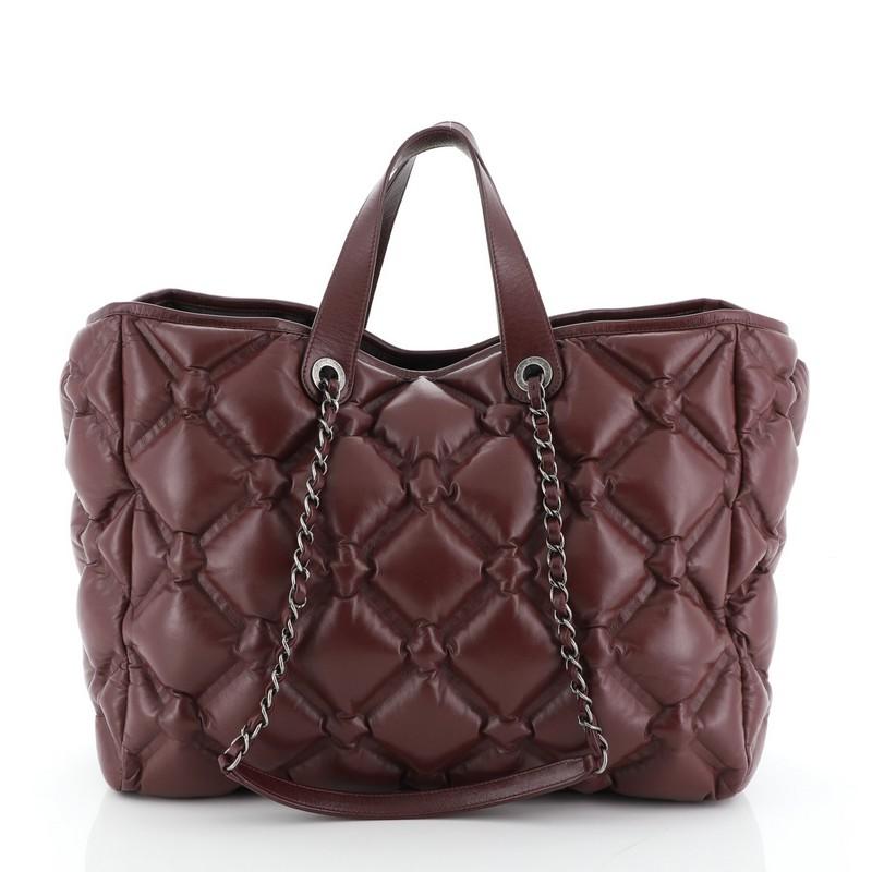 Chanel Chesterfield Shopping Tote Quilted Leather Large In Good Condition In NY, NY