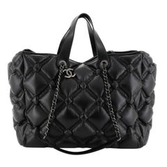 Chanel Chesterfield Shopping Tote Quilted Leather Large