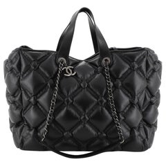  Chanel Chesterfield Shopping Tote Quilted Leather Large