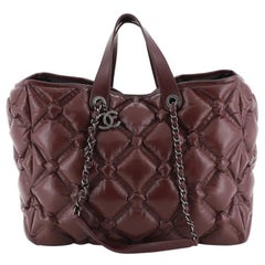 Chanel Chesterfield Shopping Tote Quilted Leather Large