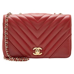 Chanel Chevron Calfskin Statement Mini Flap Bag