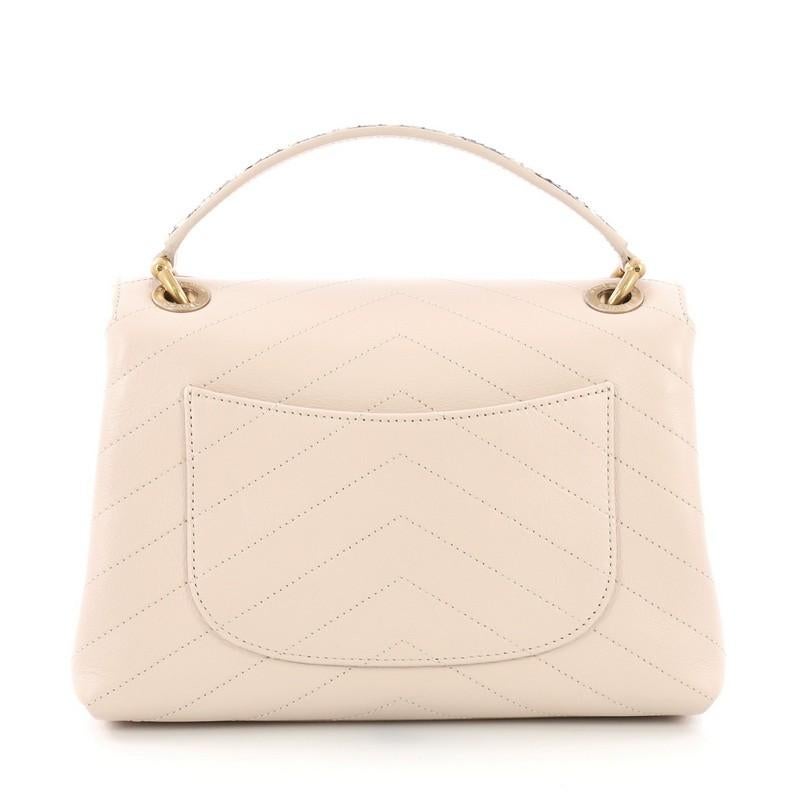 chanel chevron top handle bag