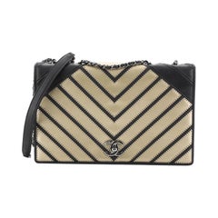 Chanel Chevron Couture Flap Bag Stitched Chevron Lambskin Medium