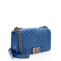Chanel Chevron Lambskin Old Medium Boy Bag