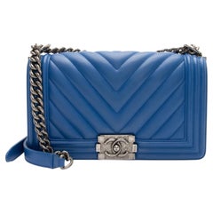 Chanel Chevron Lambskin Old Medium Boy Bag