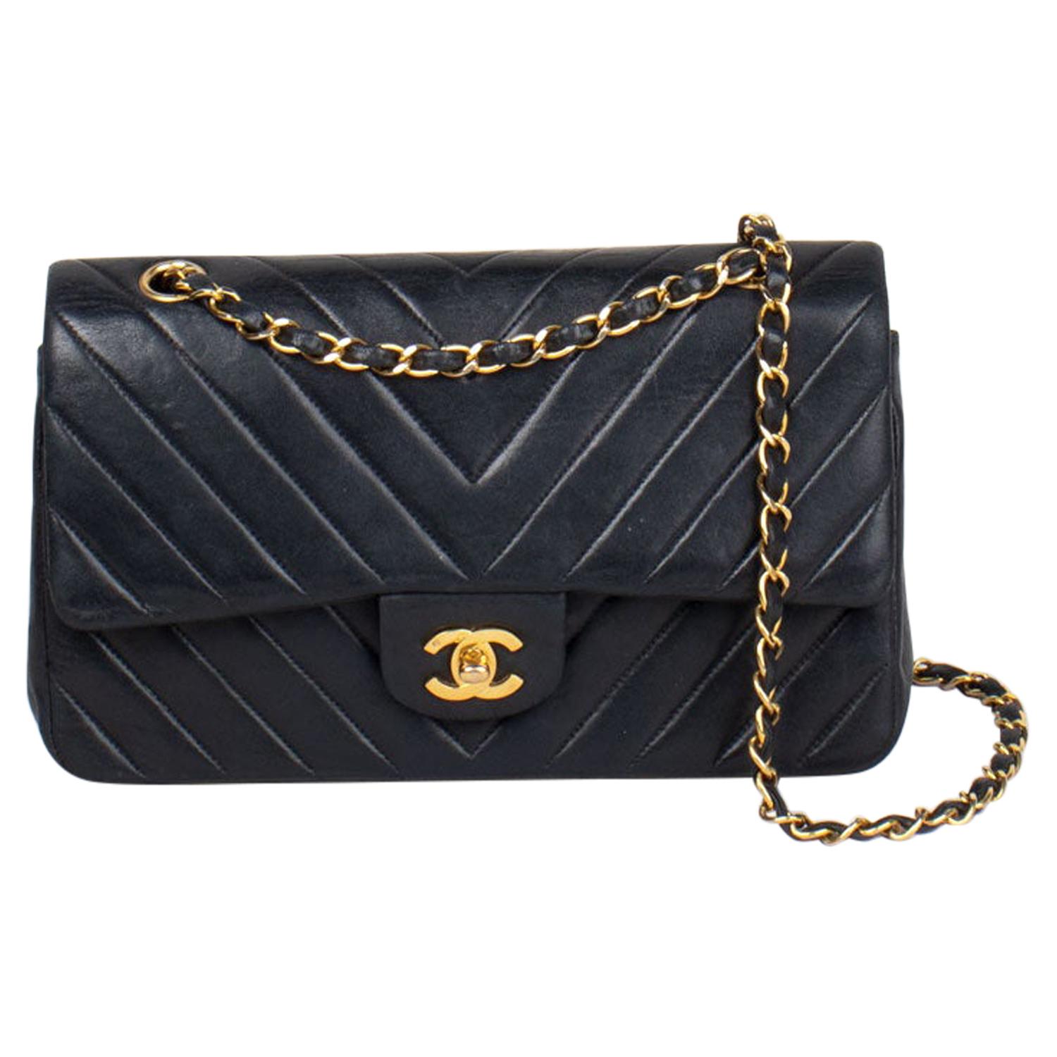 Chanel Chevron Medium Double Flap Bag For Sale